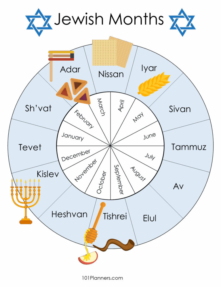 Printable Jewish Calendar Printable Word Searches