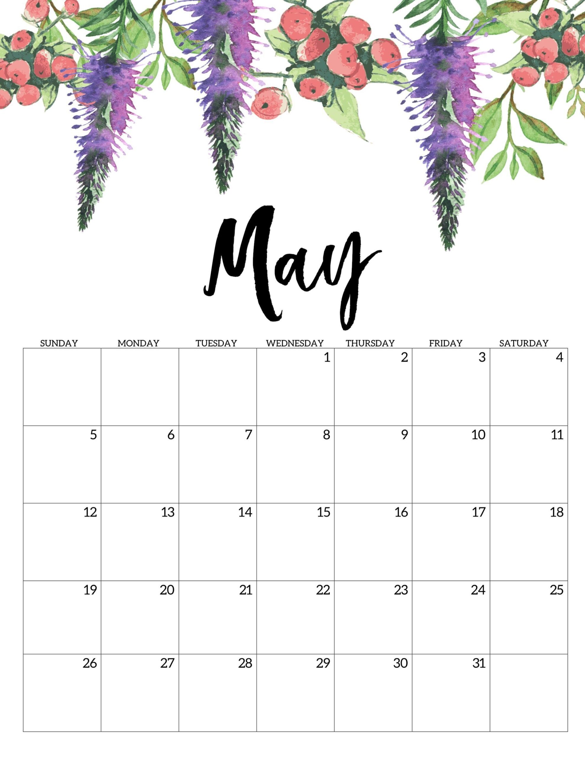 Printable May Calendar Printable May Calendar