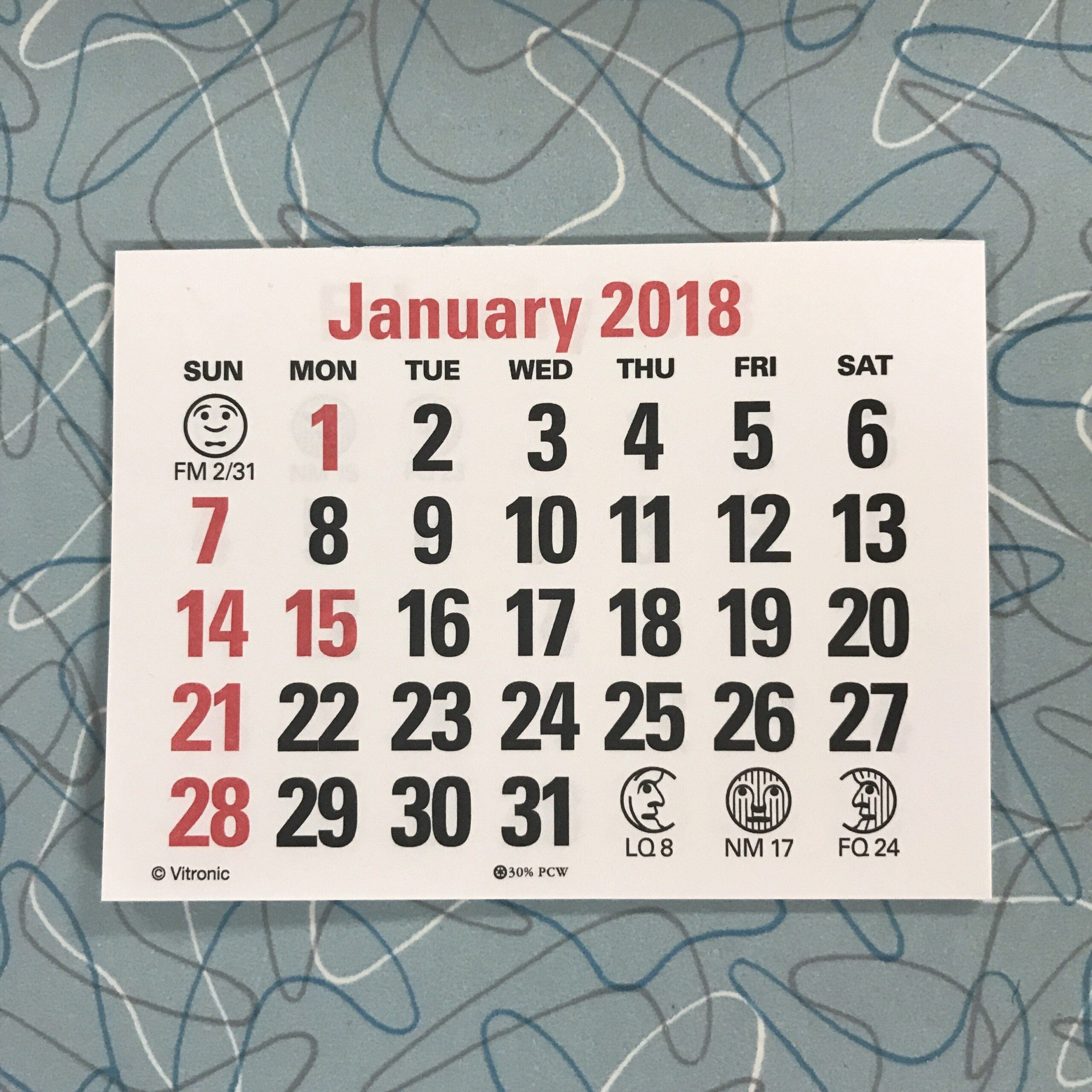 Printable Mini Calendar