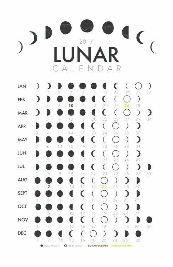Printable Moon Calendars Printable Moon Calendars
