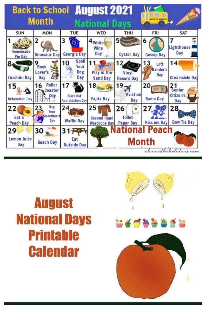 Printable National Day Calendar