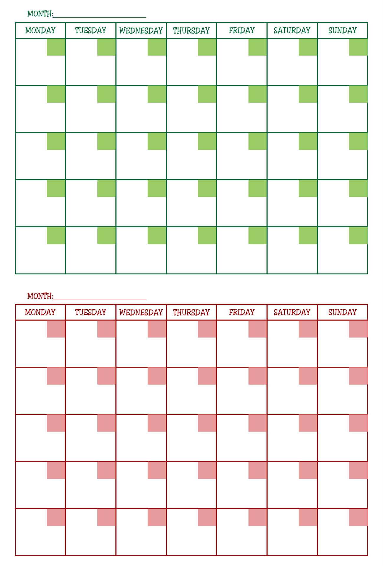 Two Month Calendar 10 Free PDF Printables Printablee