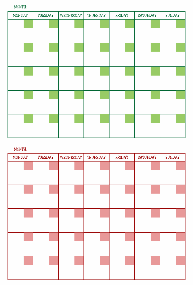 Two Month Calendar 10 Free PDF Printables Printablee